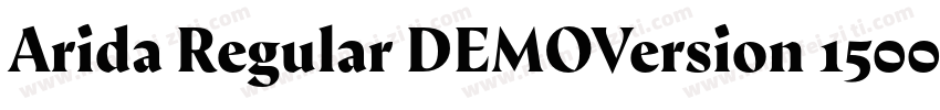 Arida Regular DEMOVersion 15000ho字体转换